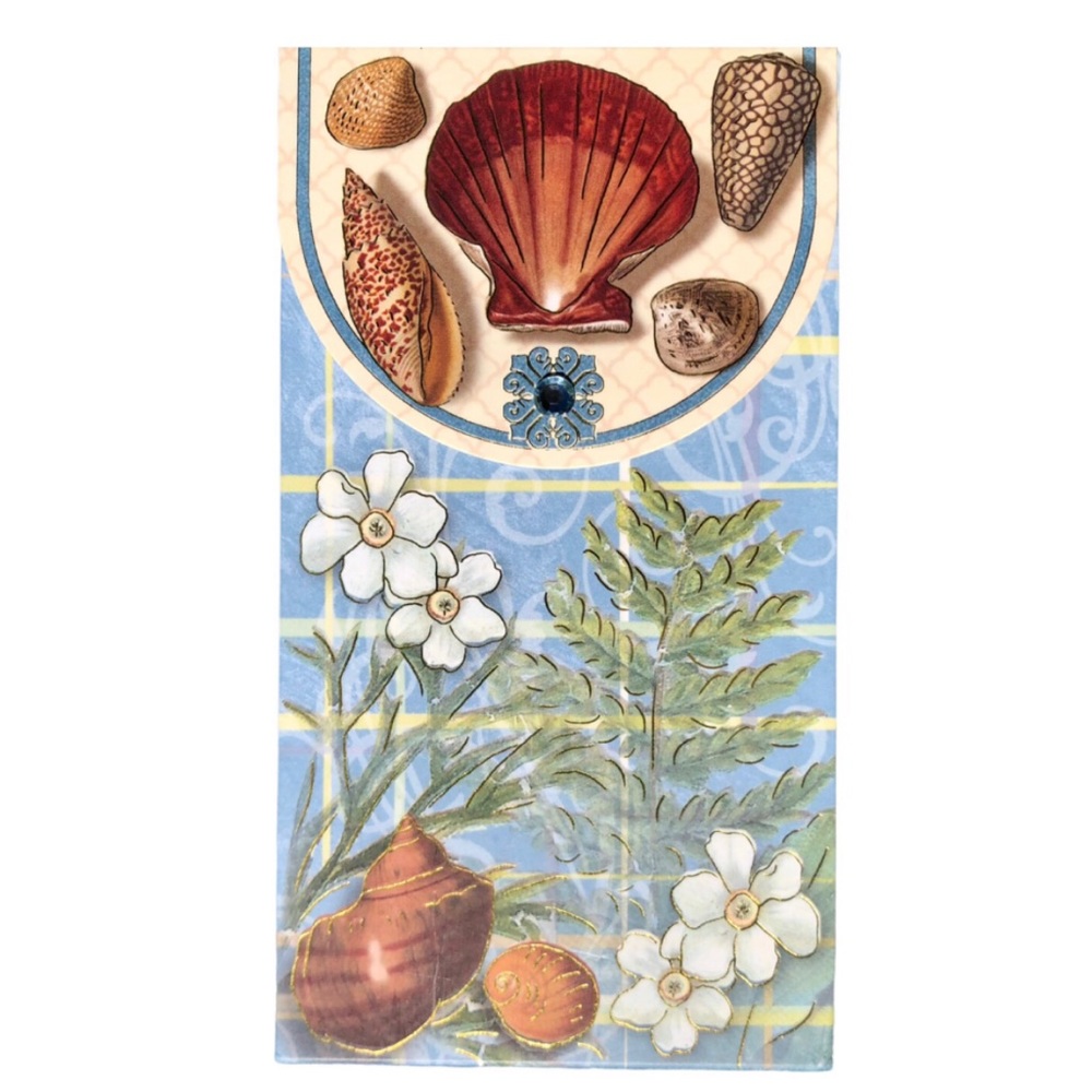 Punch Studio Seashells Embellished Long Notepad (94206)
